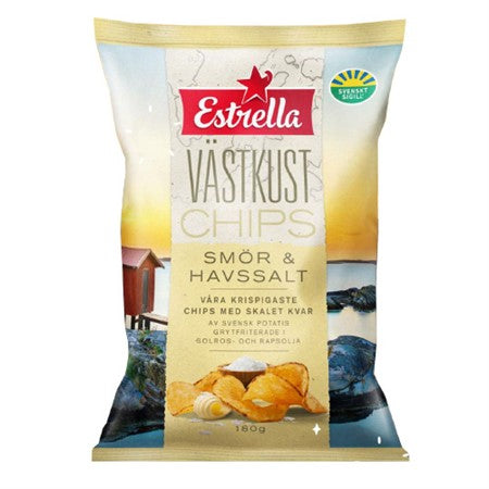 VÄSTKUSTCHIPS BURRO E SALE MARINO 180G